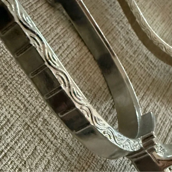 Silver Metal Boot Spurs with Chain - Picture 3 of 10